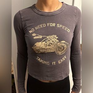 Aerie “ No Need For Speed ” cropped long sleeve!